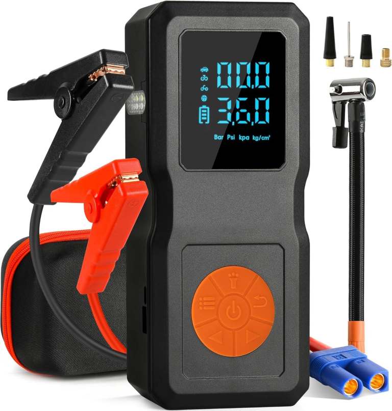 9-in-1 Car Jump Starter 4500A Power Pack Air Compressor 150PSI