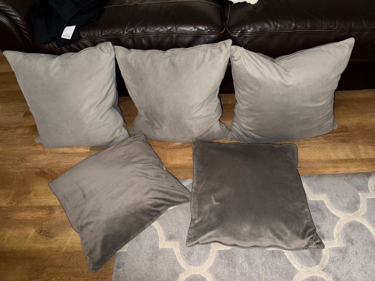 image for 5 Grey Cushions (2 Next & 3 TKMaxx)
