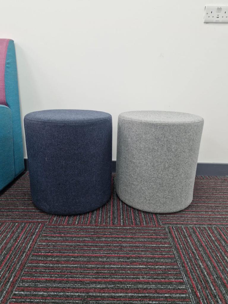 Orangebox Sitting stools brand new upholstery 
