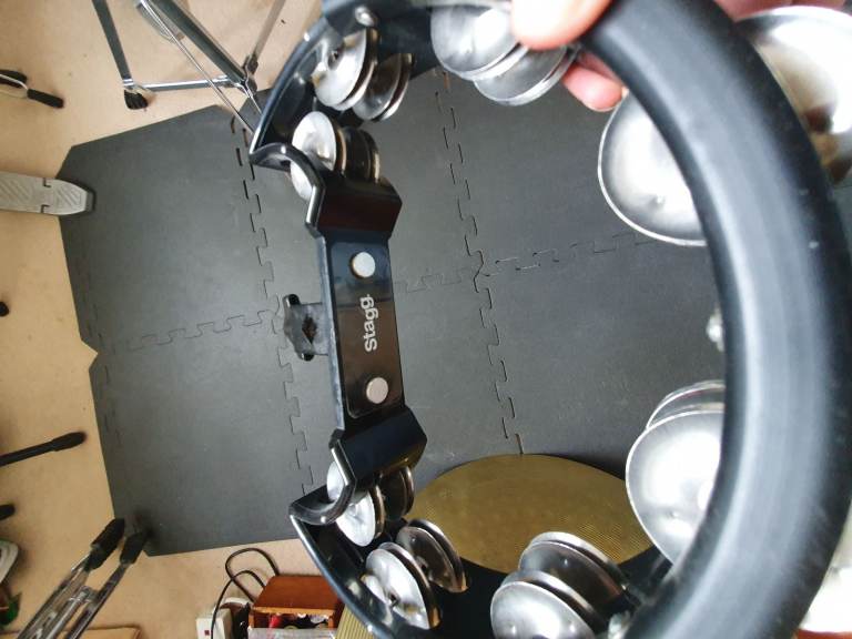 image for Stagg Black Half Moon Drumset Tambourine 