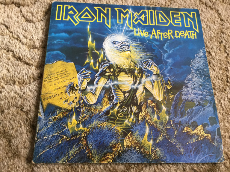 IRON MAIDEN - LIVE AFTER DEATH DOUBLE LP HEAVY METAL 