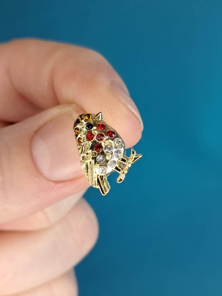 Sparkly Robin Stud Earrings.