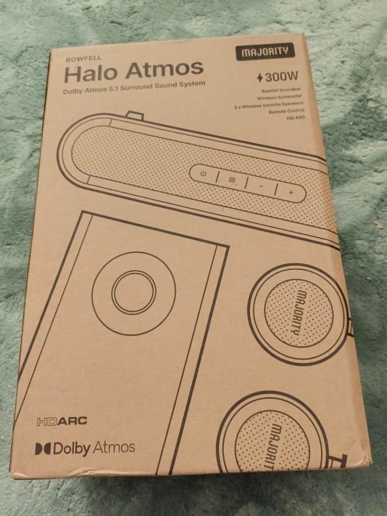 Majority Bowfell Halo Atmos 5.1 soundbar system new boxed