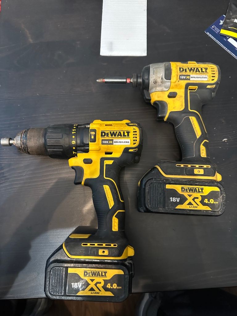 Dewalt 18v XR Brushless Combi & Impact Drivers + Charger