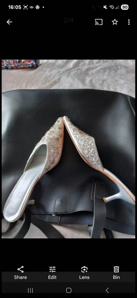 Silver shoes