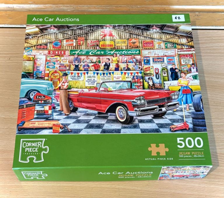Ace Car Auctions | Corner Piece 500 piece jigsaw puzzle