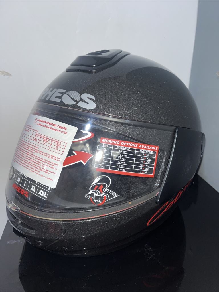 Vintage Honda Rheos Cobra Steel Grey Full Face Motorcycle Helmet