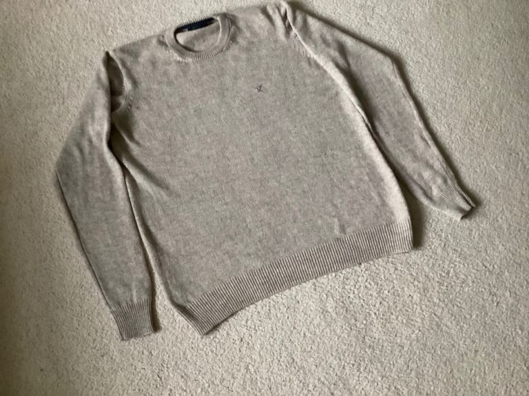 James Pringle Men’s Beige Wool Jumper Size Medium