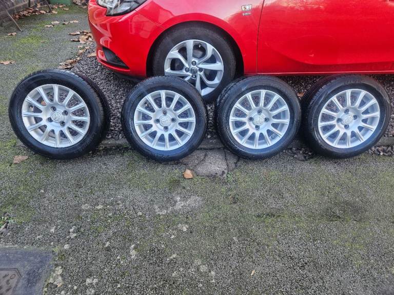 Toyota aygo 14in alloy wheels and tyres set 4 pcd100 fitment 4 stud 