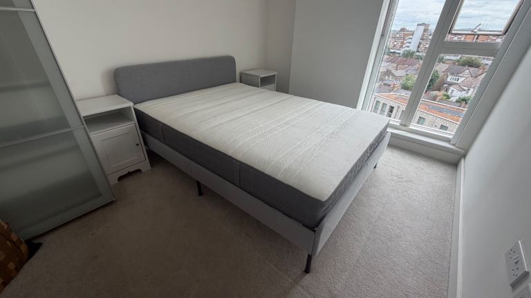 IKEA double bed frame and mattress