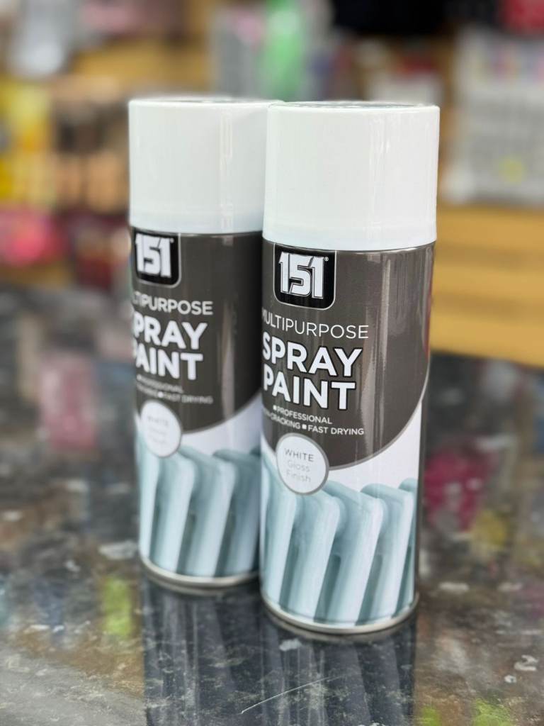 Pack of 2 Multipurpose Spray Paint White Gloss