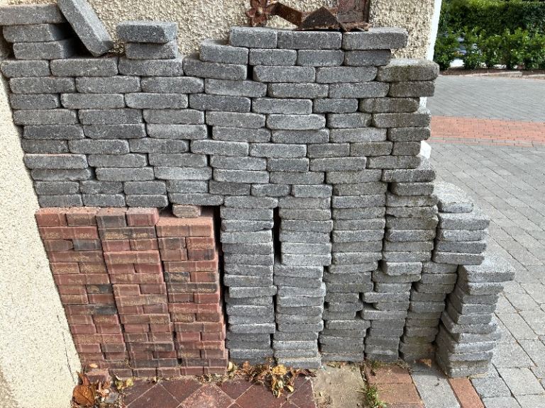Grey Block Paving Bricks - Approx 170 Used