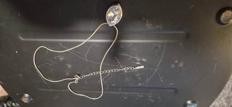 Necklace With crystal stone pendant 