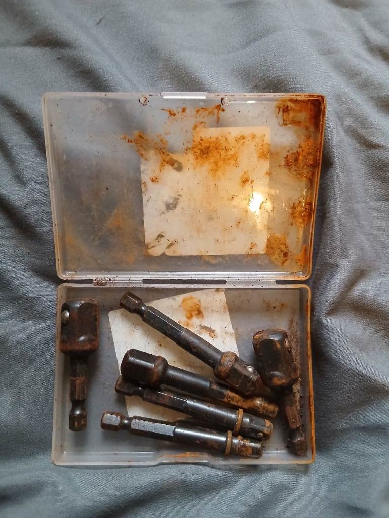 Used Drill Bit Set with Case – Fair Condition