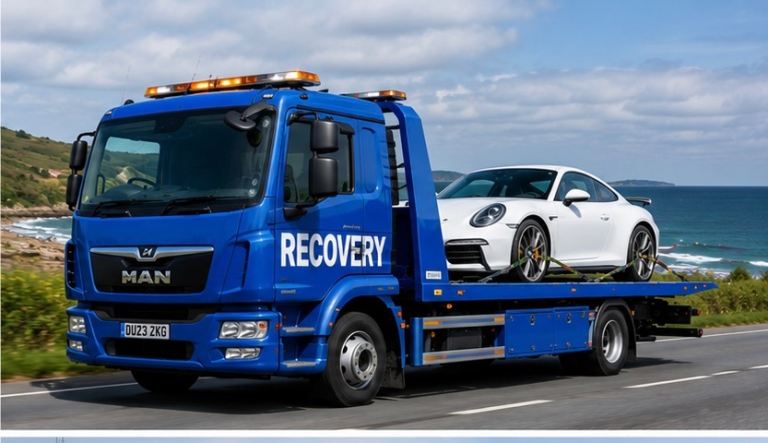 Car van recovery tow truck towing service vehicle breakdown forklift motorbike delivery