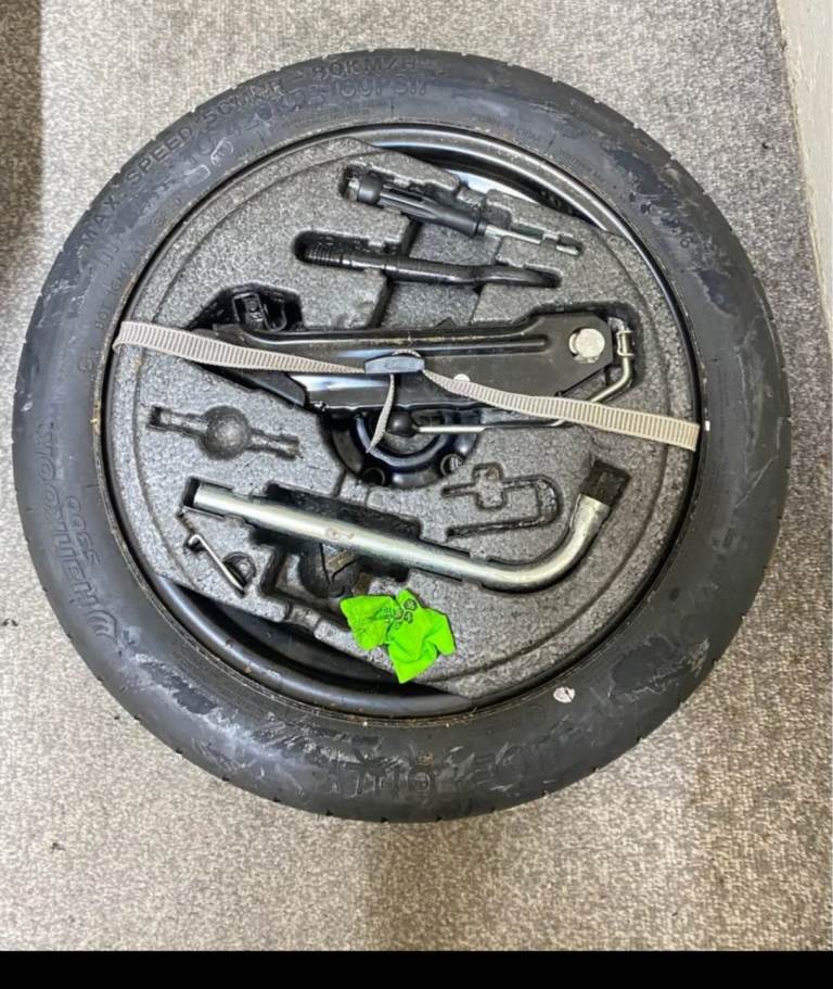 VW GOLF MK6 SPARE WHEEL SPACE SAVER WITH TOOL KIT 16" MK5 AUDI A3 SEAT LEON T125/70/16  HANKOOK