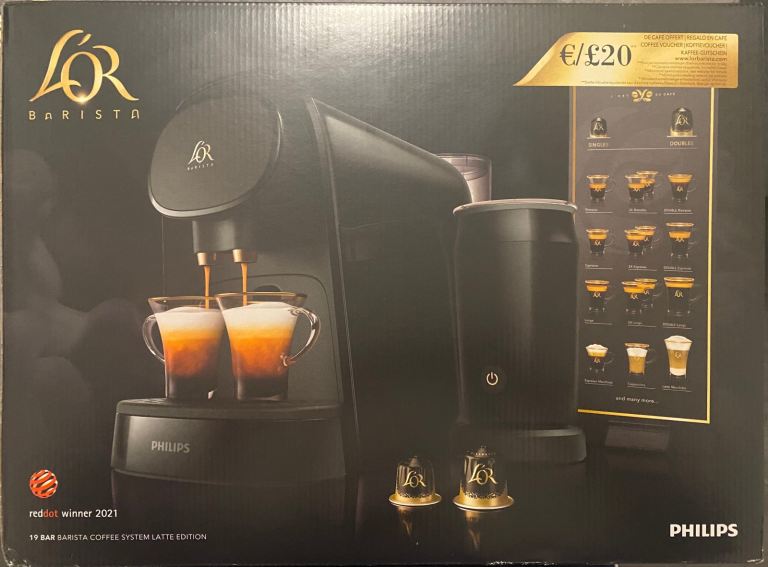 **SEALED** PHILIPS L'OR BARISTA COFFEE CAPSULE MACHINE & MILK FROTHER BRAND NEW