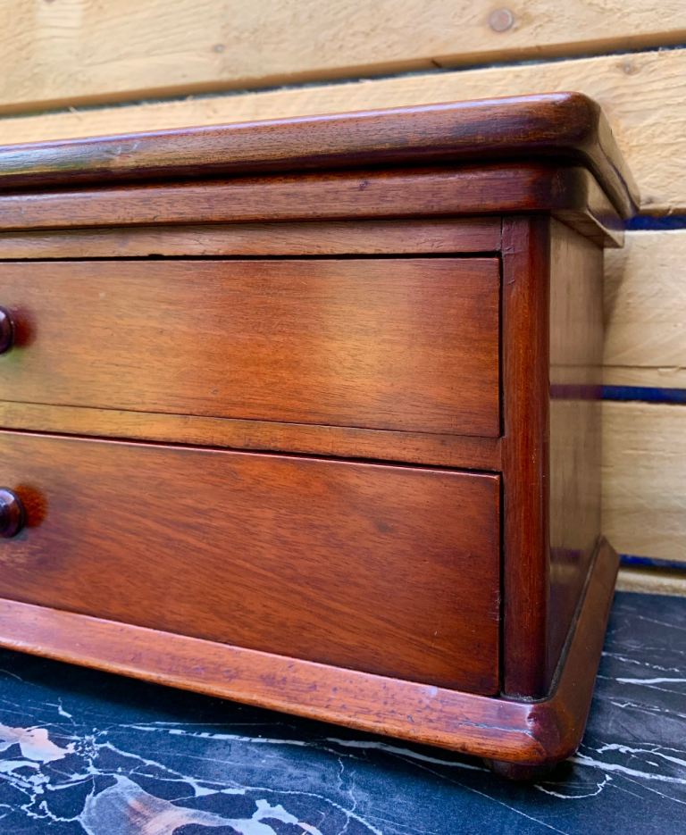 Antique Victorian Mahogany Apothecary Bank of Drawers Chest c1870