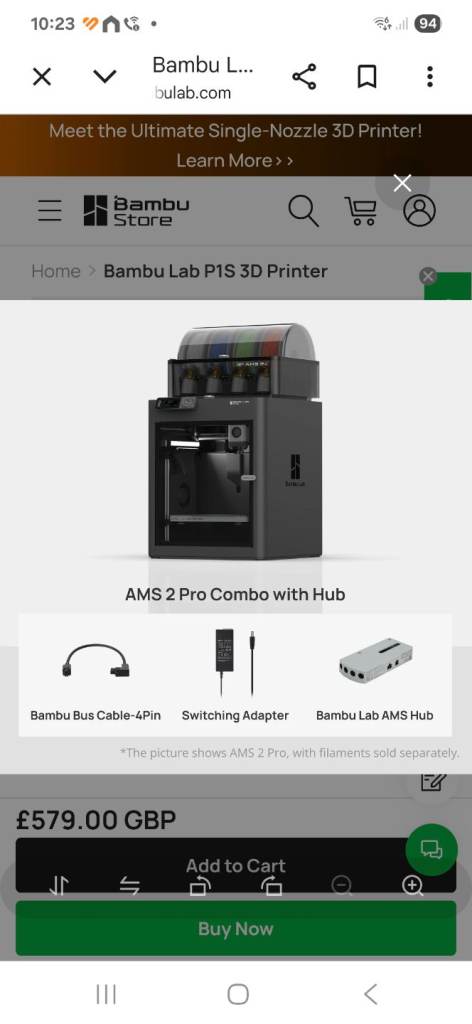 Bambu lab p1s 3d printer