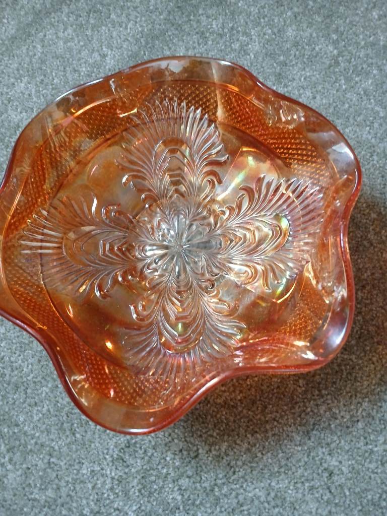 Selection of orange glassware