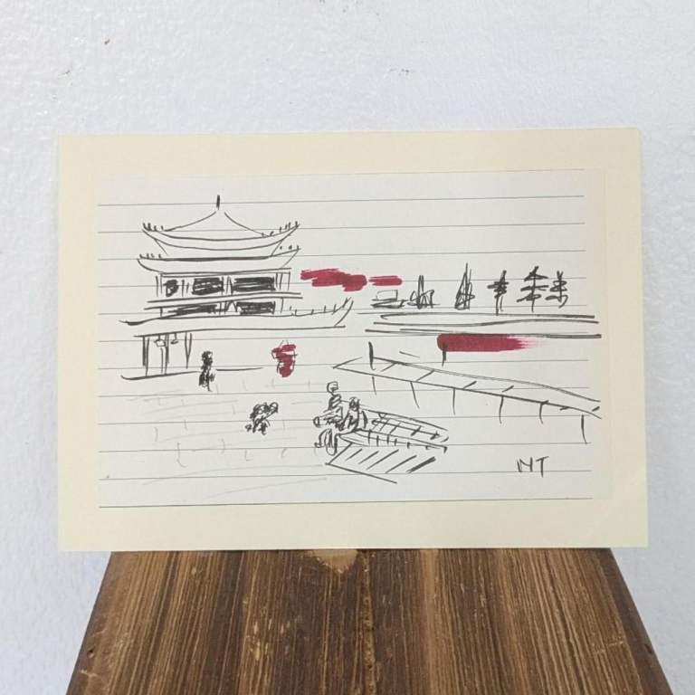 Hand-drawn 'Pogoda Scene'  