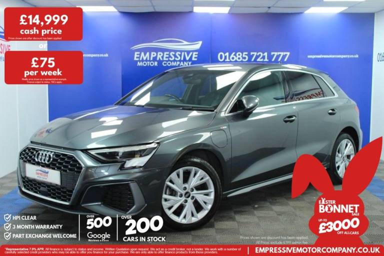 2021 21 AUDI A3 1.4 TFSIE 40 S LINE SPORTBACK 5DR PETROL PLUG-IN HYBRID S TRONIC