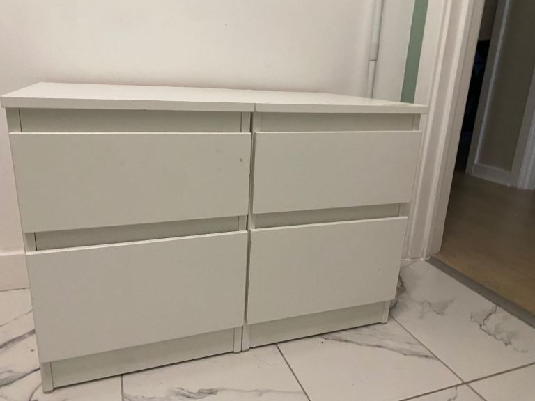 Ikea malm bedside tables 
