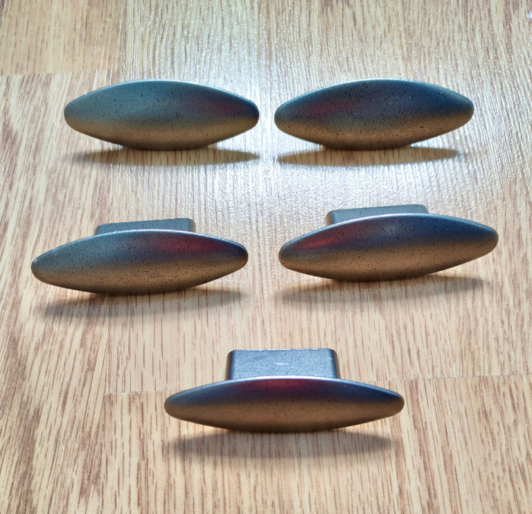 Oval Metal Cabinet Drawer Knobs Handles X5
