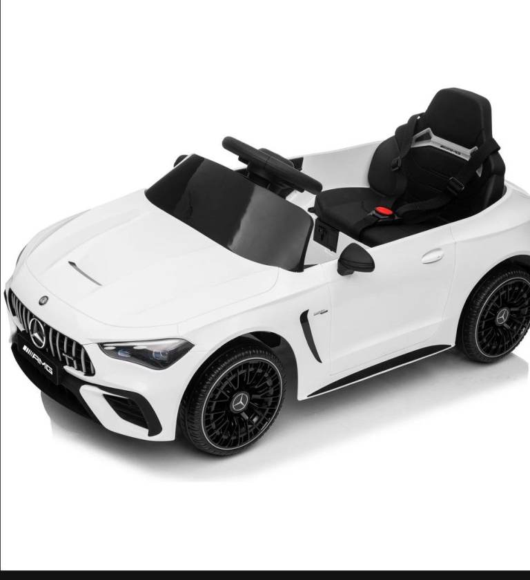 Licensed Mercedes-Benz AMG CLE 53 Kids Ride-On Car – 6V Battery (White)