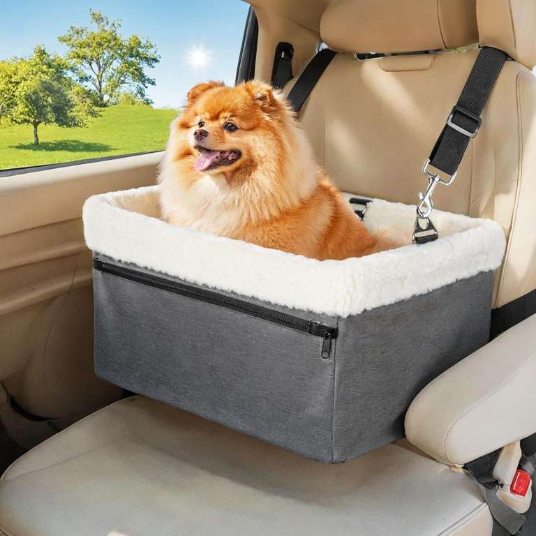 Dog Car Booster Seat for Small Dogs & Cats (&Bundle)