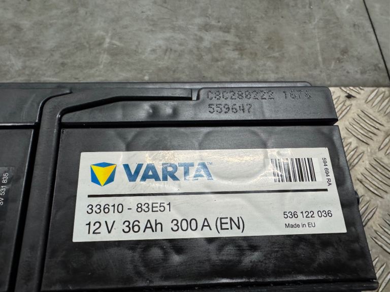Varta 12 volt battery 36ah used condition