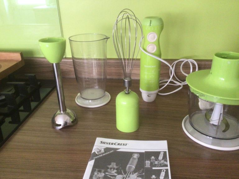 Silvercrest Hand Blender Set - Green, As Good As New