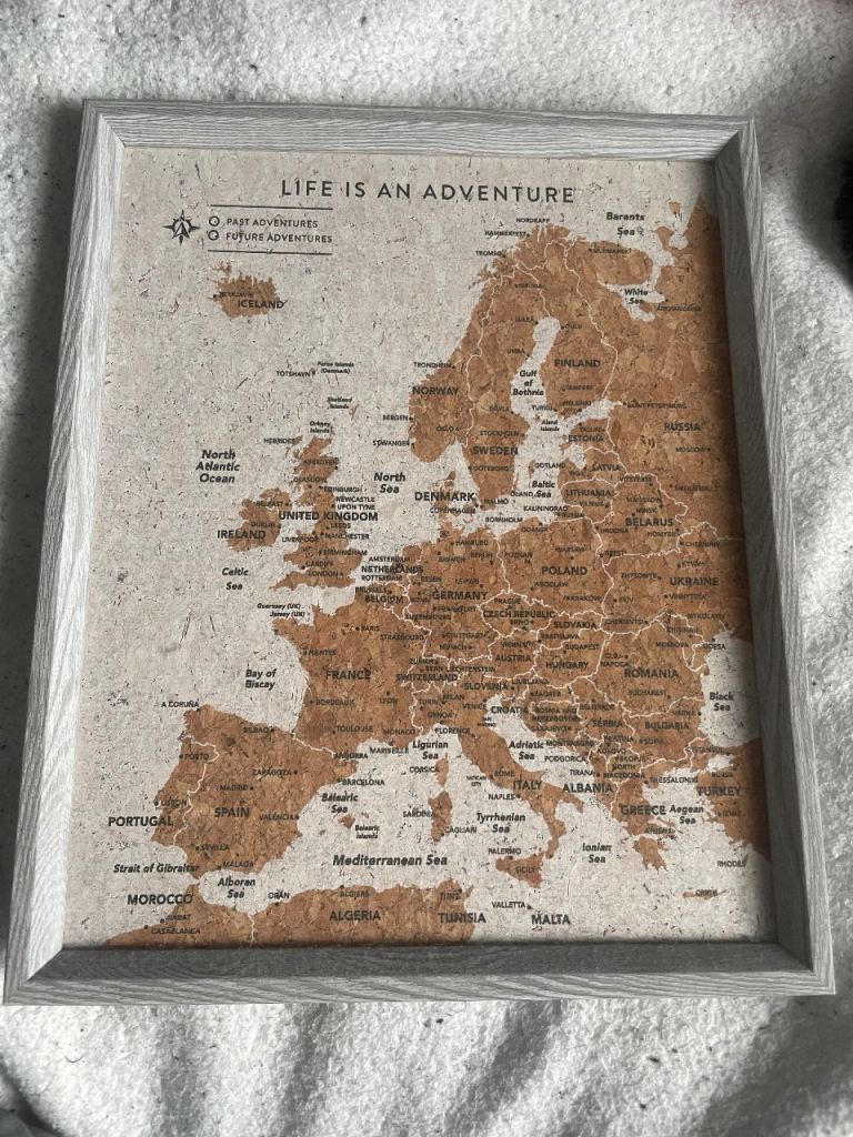 Map of Europe — “Life Is an Adventure”