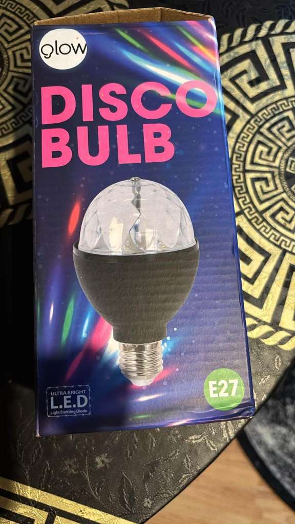 Brand new Disco Light bulb and Plug