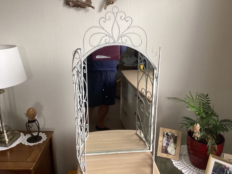 Wrought iron dressing table mirror 