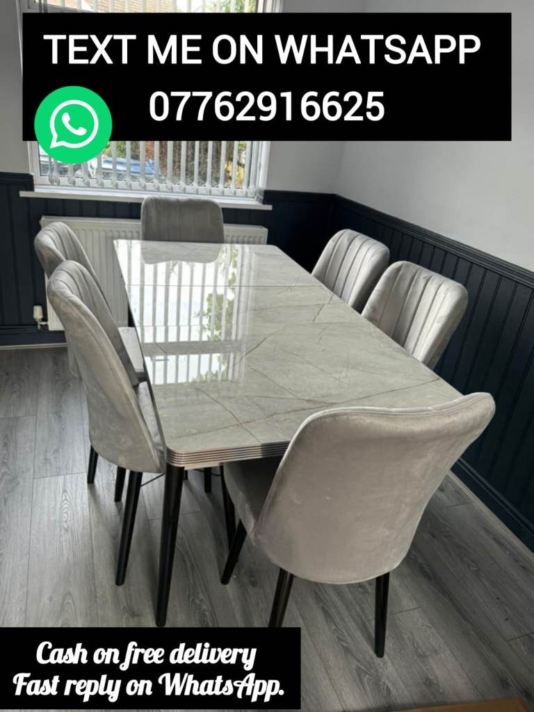 DINING TABLE WITH 4 CHAIRS AND 6 CHAIRS
