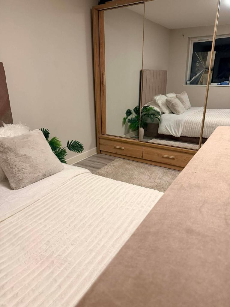 Extra Large Sliding door wardrobe- Oak Finish 