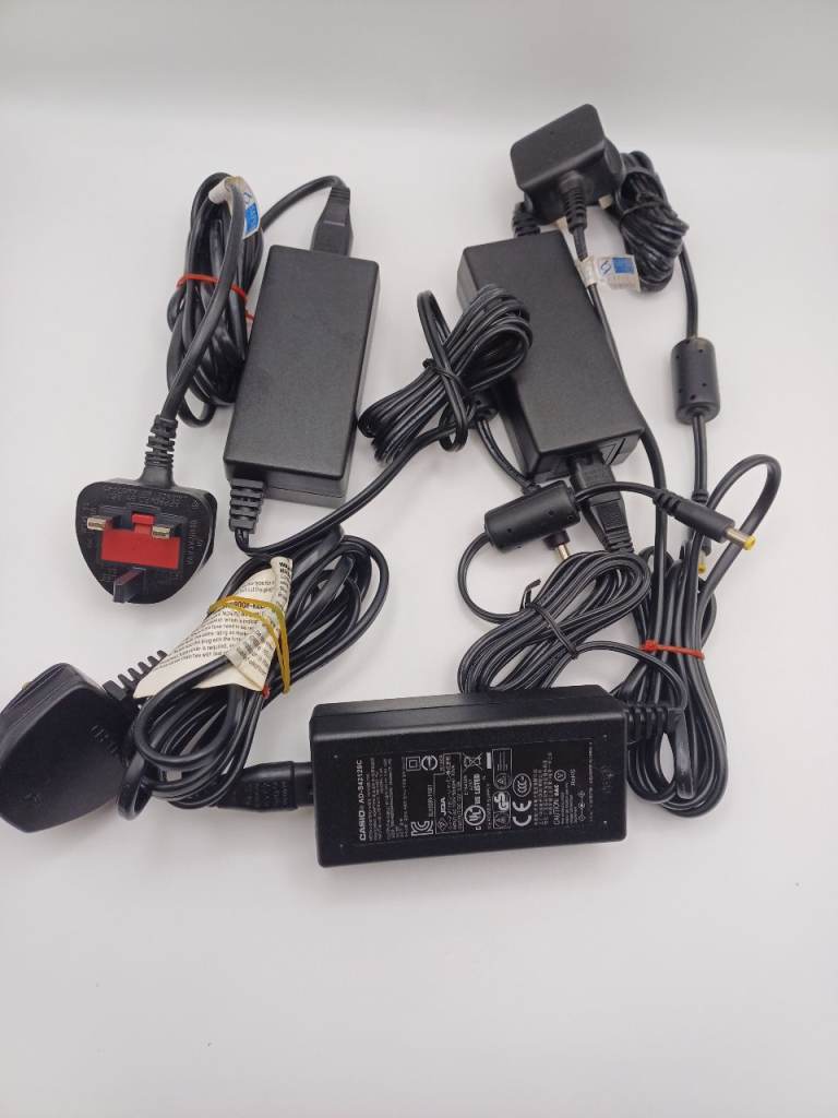 3x Casio AD-S42120C 12V 3.5A 42W Power Adapters UK Plug – Untested