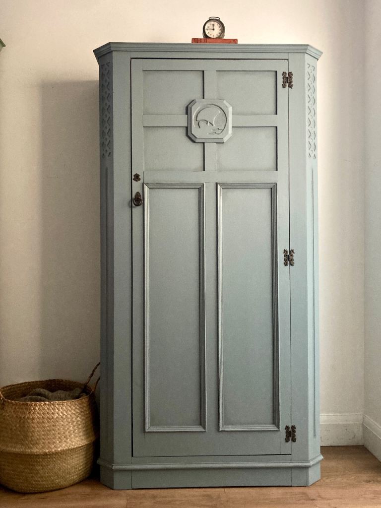 Stunning Antique Hand Painted Refurbished Wardrobe Armoire FREE DELIVERY