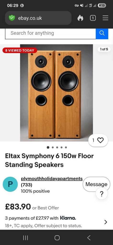 Eltax Symphony 6 150w Floor Standing Speakers – Good Condition