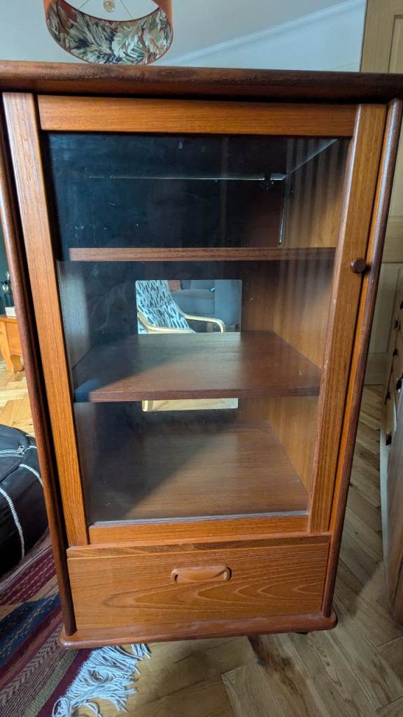 G Plan teak hifi record player media centre cabinet 1980's