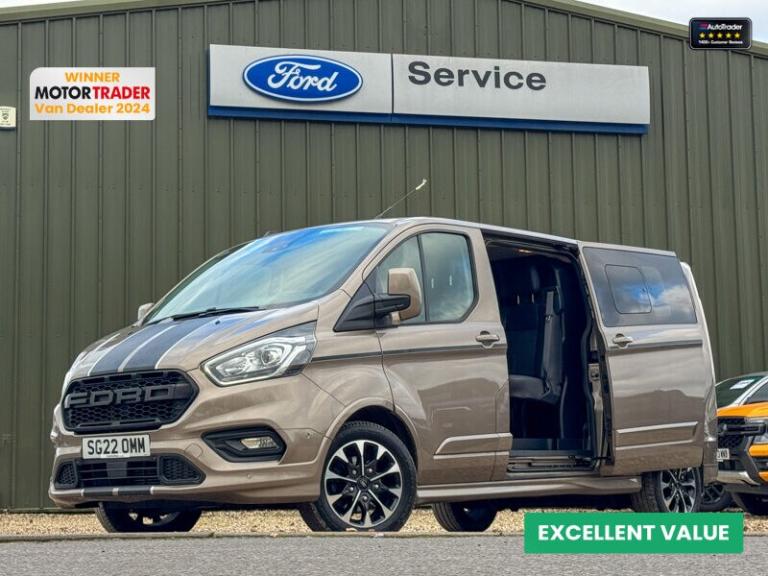 2022 Ford Transit Custom Crew Cab LWB L2H1 Sport 320 AirCon Alloys Camera Sensors EURO 6 NO VAT C...