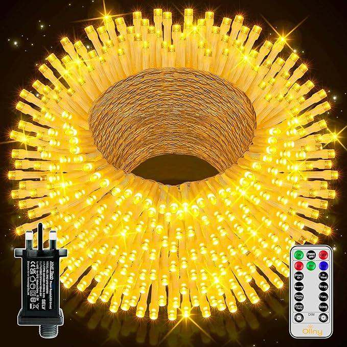 Ollny Christmas Lights, 50m 500 LED 