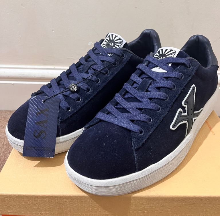 Sax Sneakers Navy suede UK 8 RPP £128