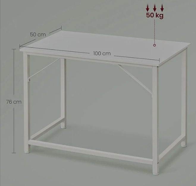 A new still boxed flat packed white ash effect finish Computer Desk Office Table 100 x 