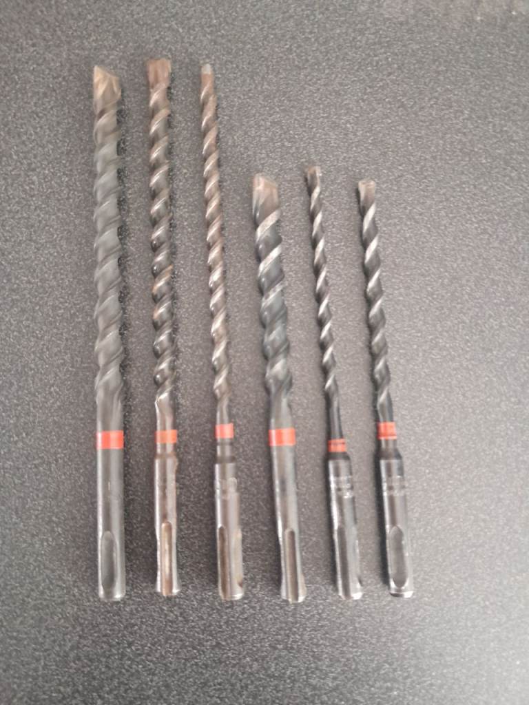 6 x HILTI SDS Masonry Drill Bits 6.5mm - 12mm NEW/UNUSED
