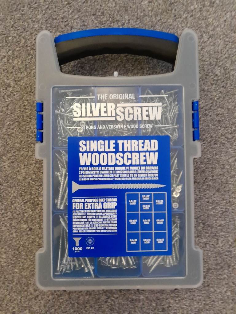 1000 Various General Purpose Woodscrews New & Unopened (RRP £19.99).