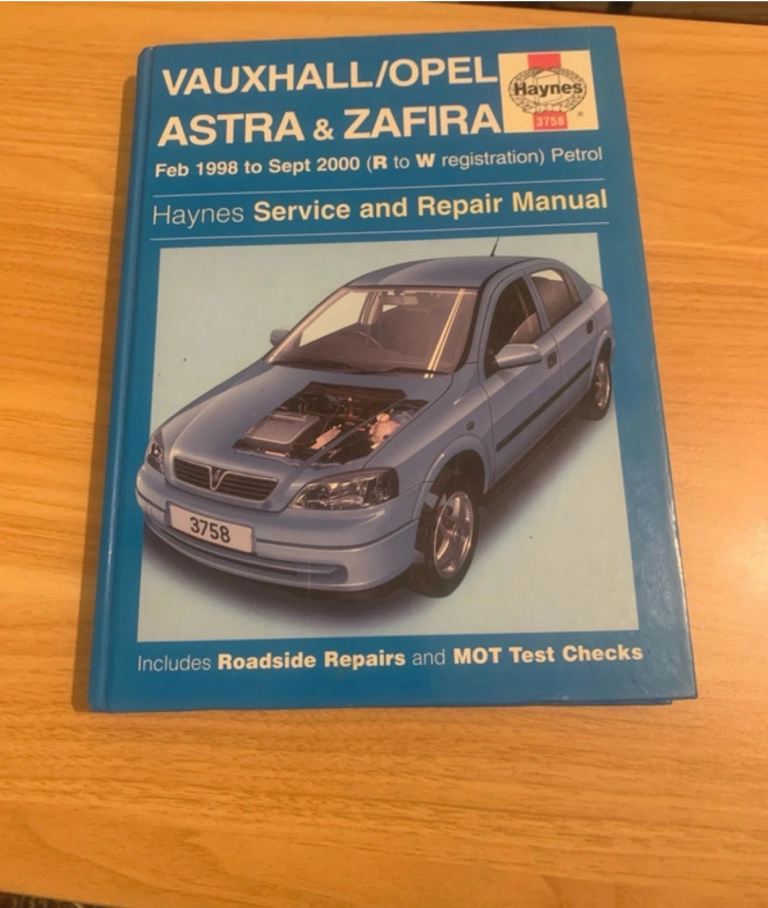 Haynes Service and Repair Manual for Vauxhall/ Opel Astra and Zafira vehicles.