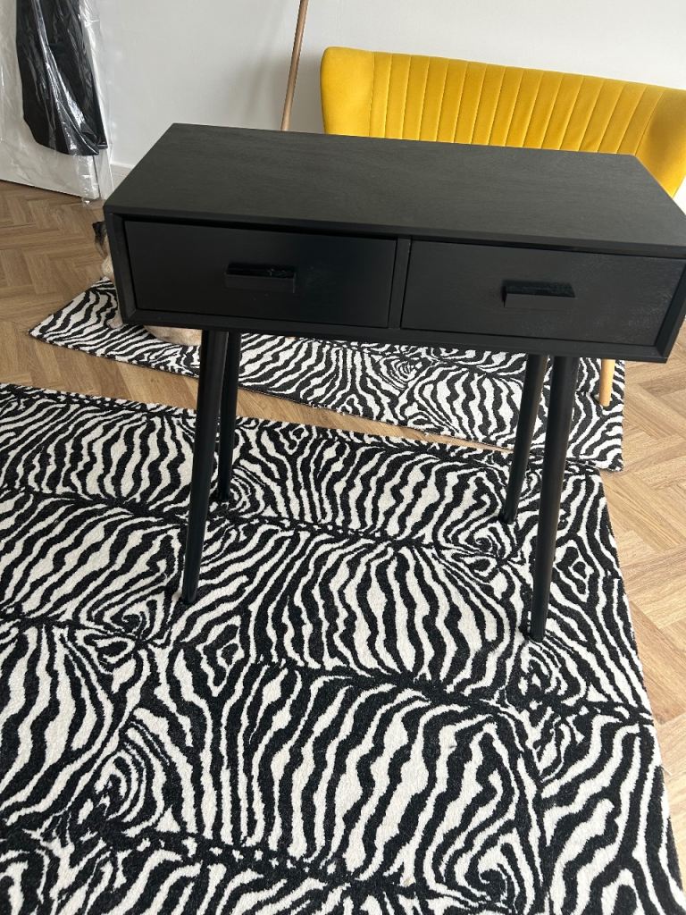 Black console table