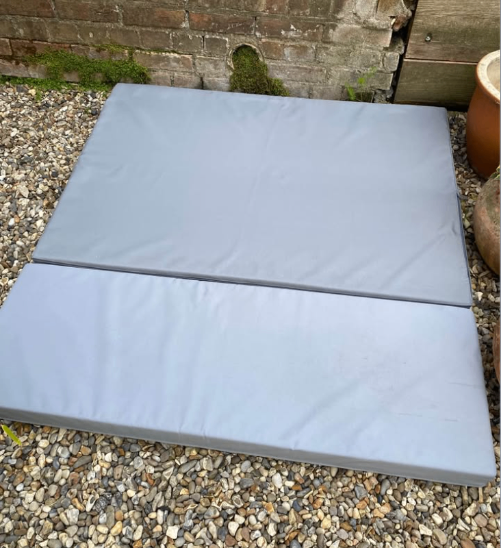 Set of 2 Grey Pallet Sofa Cushions / Outdoor Seating Cushions
